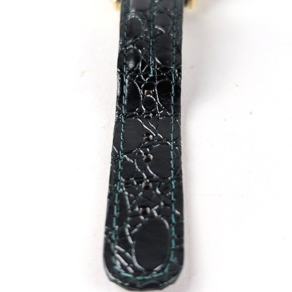 Vintage Green Leather Christmas Tree Watch - Picture 5 of 11